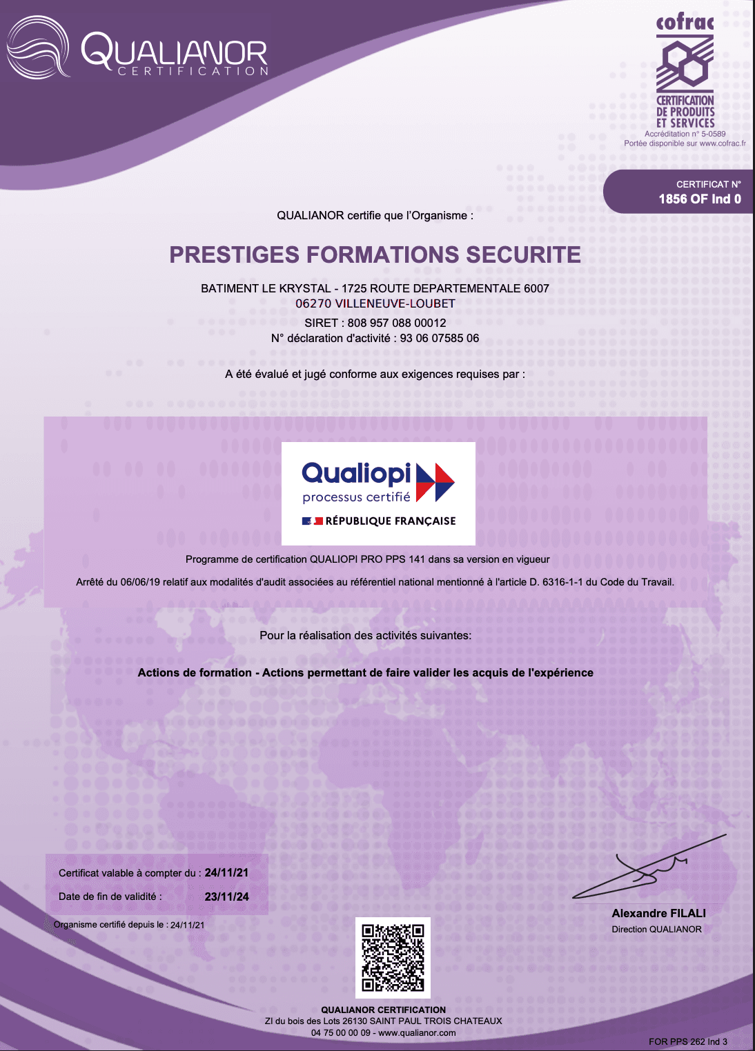 Certificat Qualiopi 2027