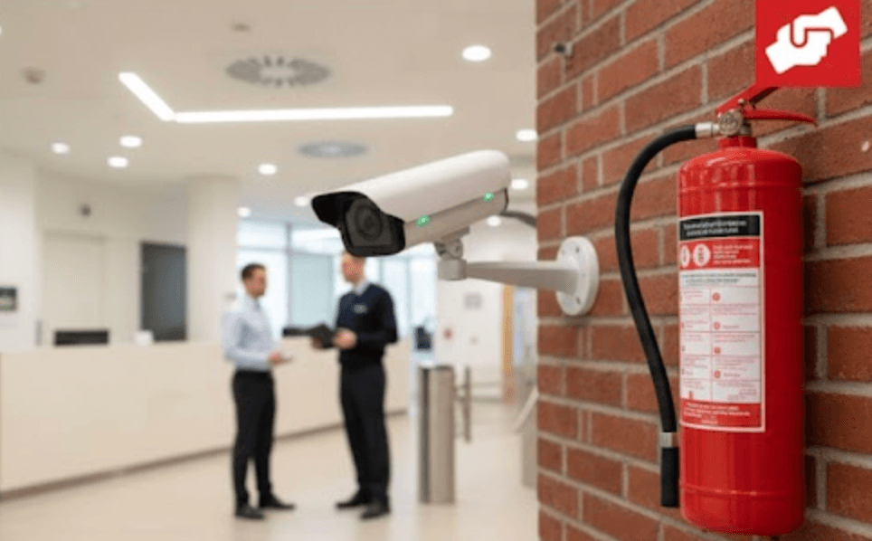 Sécurité et Sûreté - Fire extinguisher and security camera